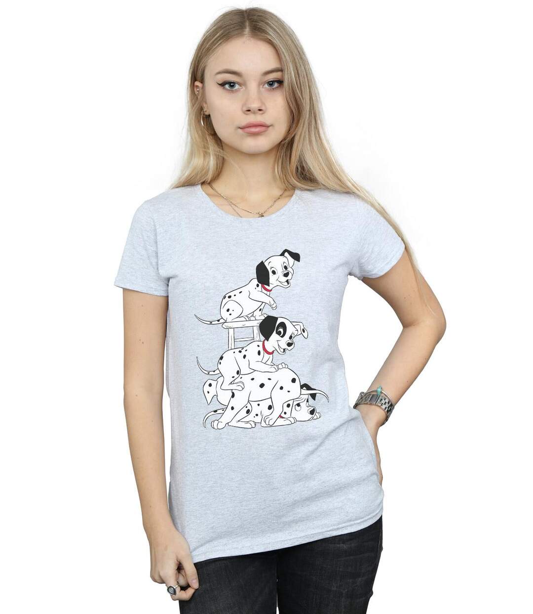 Disney T-shirt en coton Femme/Ladies 101 Dalmatians Chair (Gris sportif) - UTBI14865-2