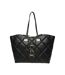 Womens/ladies Bvuse Quilted Tote Bag One Size Black Gold Steve Madden-1