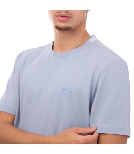 Mens Piqué T-shirt Blue Boss