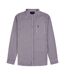 Mens gingham slim long-sleeved shirt burgundy/white Lyle & Scott