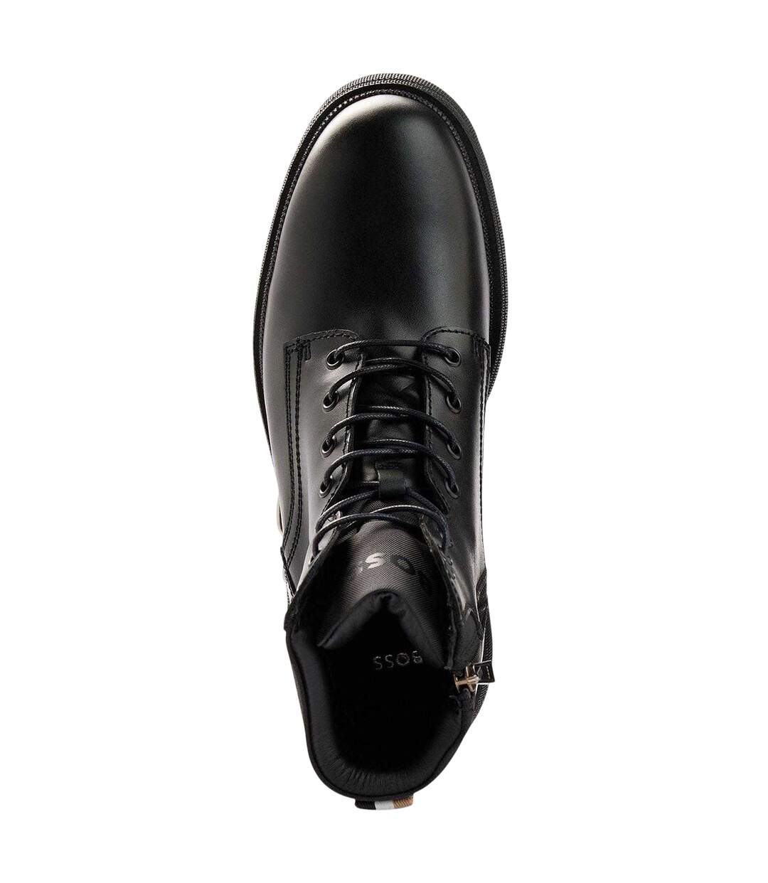 Mens Jacob Leather Ankle Boots Black Boss-3