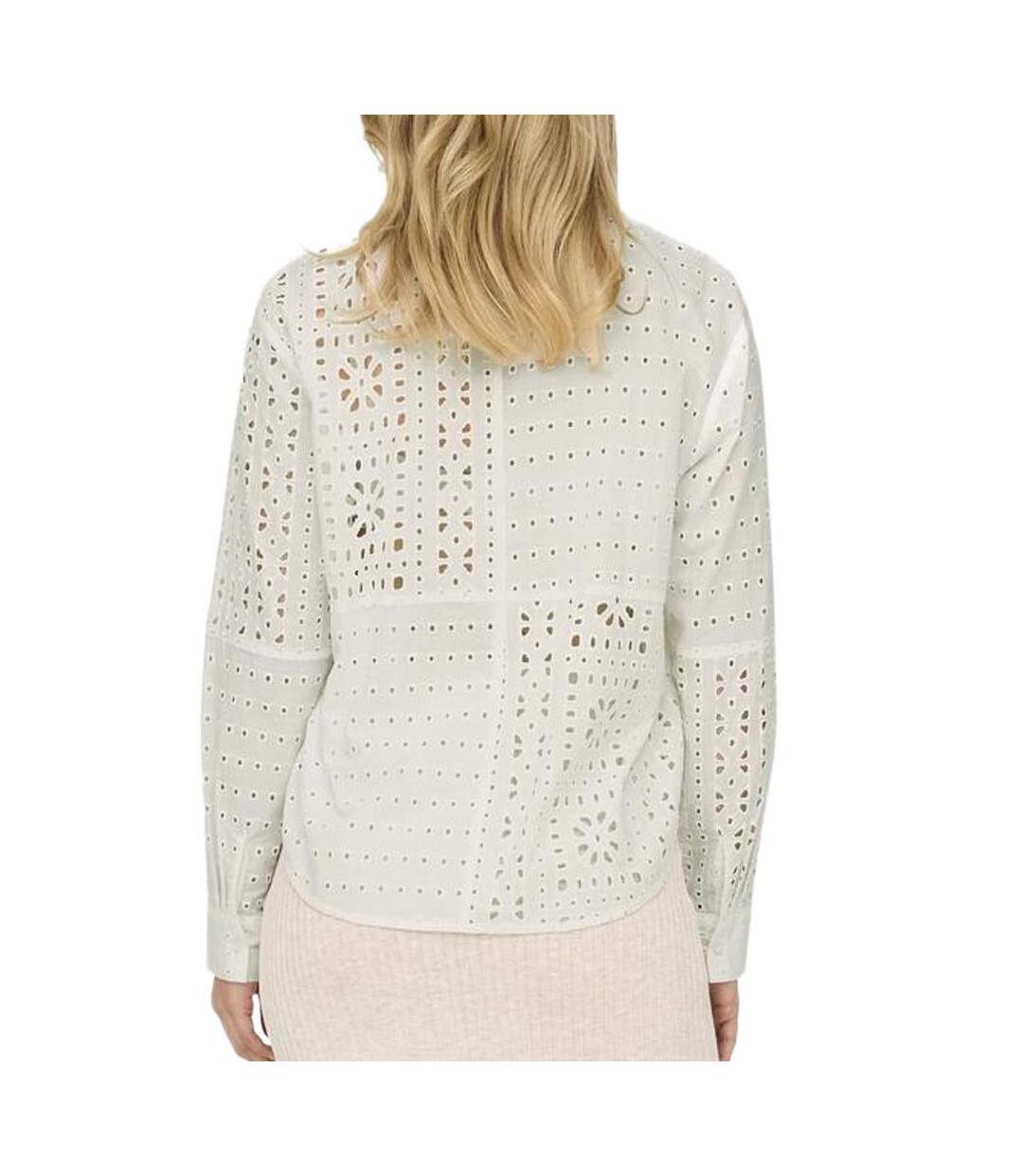 Blouse blanche femme jdy miso anglaise-2