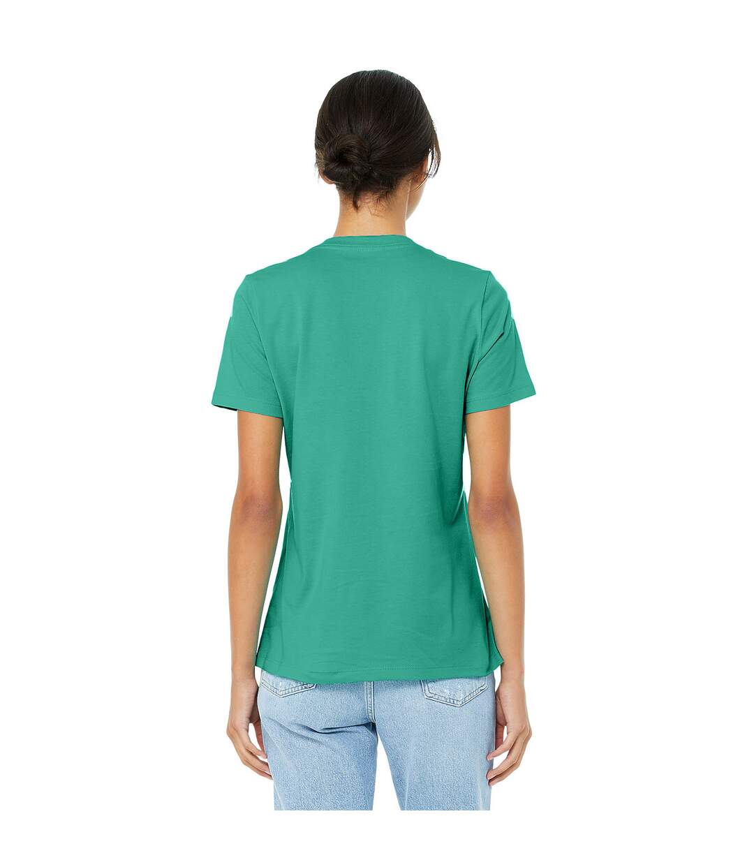 T-shirt femme bleu sarcelle Bella + Canvas-3