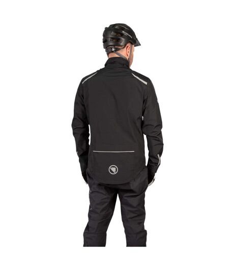 Mens Hummvee Performance Waterproof Cycling Jacket Black Endura