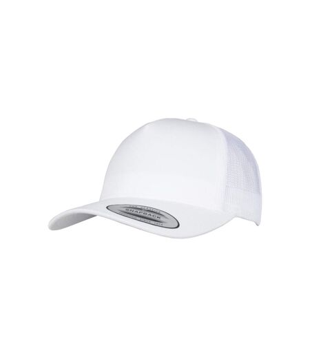 Casquette Trucker Motif/style Rétro Adulte Blanc Flexfit