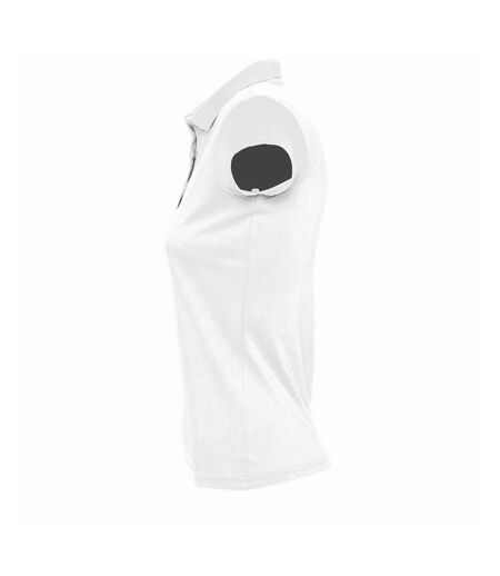 SOLS Womens/Ladies Prescott Short Sleeve Jersey Polo Shirt (White) - UTPC327