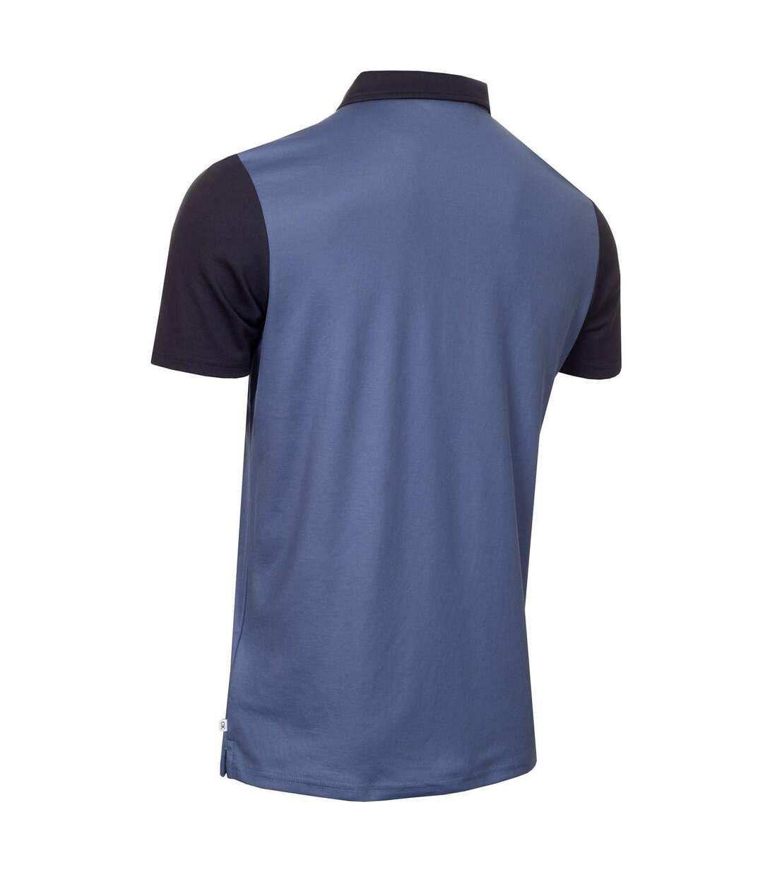 Mens Embroidered Collared Polo Shirt Denim Navy Calvin Klein-2