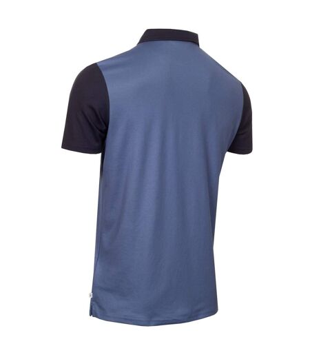 Mens Embroidered Collared Polo Shirt Denim Navy Calvin Klein