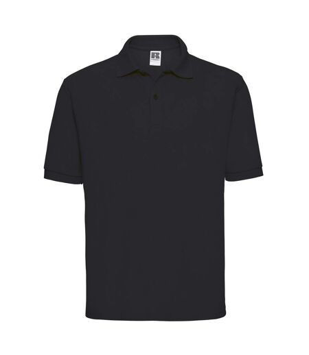 Russell Mens Polycotton Pique Polo Shirt (Black)