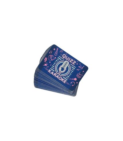 Jeu de 60 Cartes Quizz Karaoké 9cm Bleu