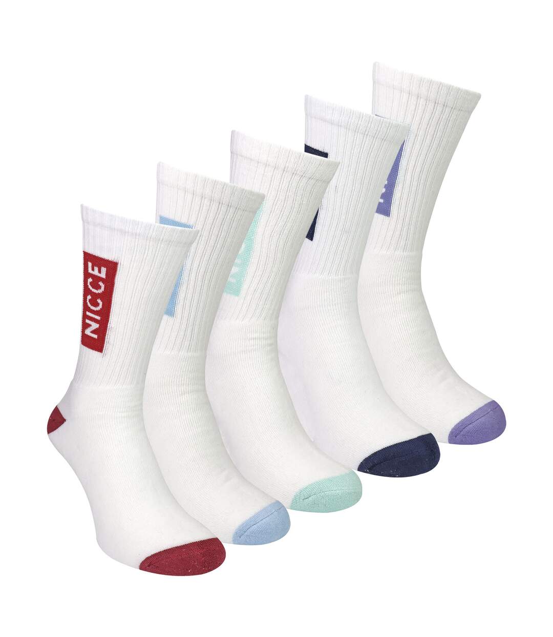 NICCE - Lot de 5 Chaussettes de Sport Homme Crew Coton Respirant Rembourré-3