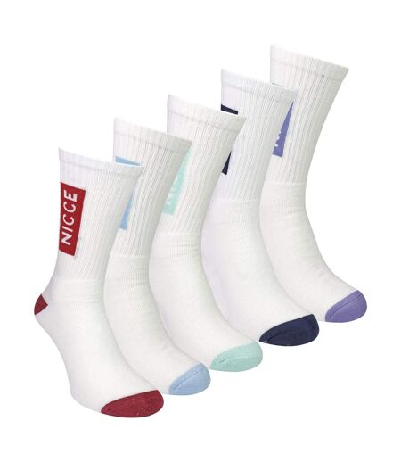 NICCE - Lot de 5 Chaussettes de Sport Homme Crew Coton Respirant Rembourré