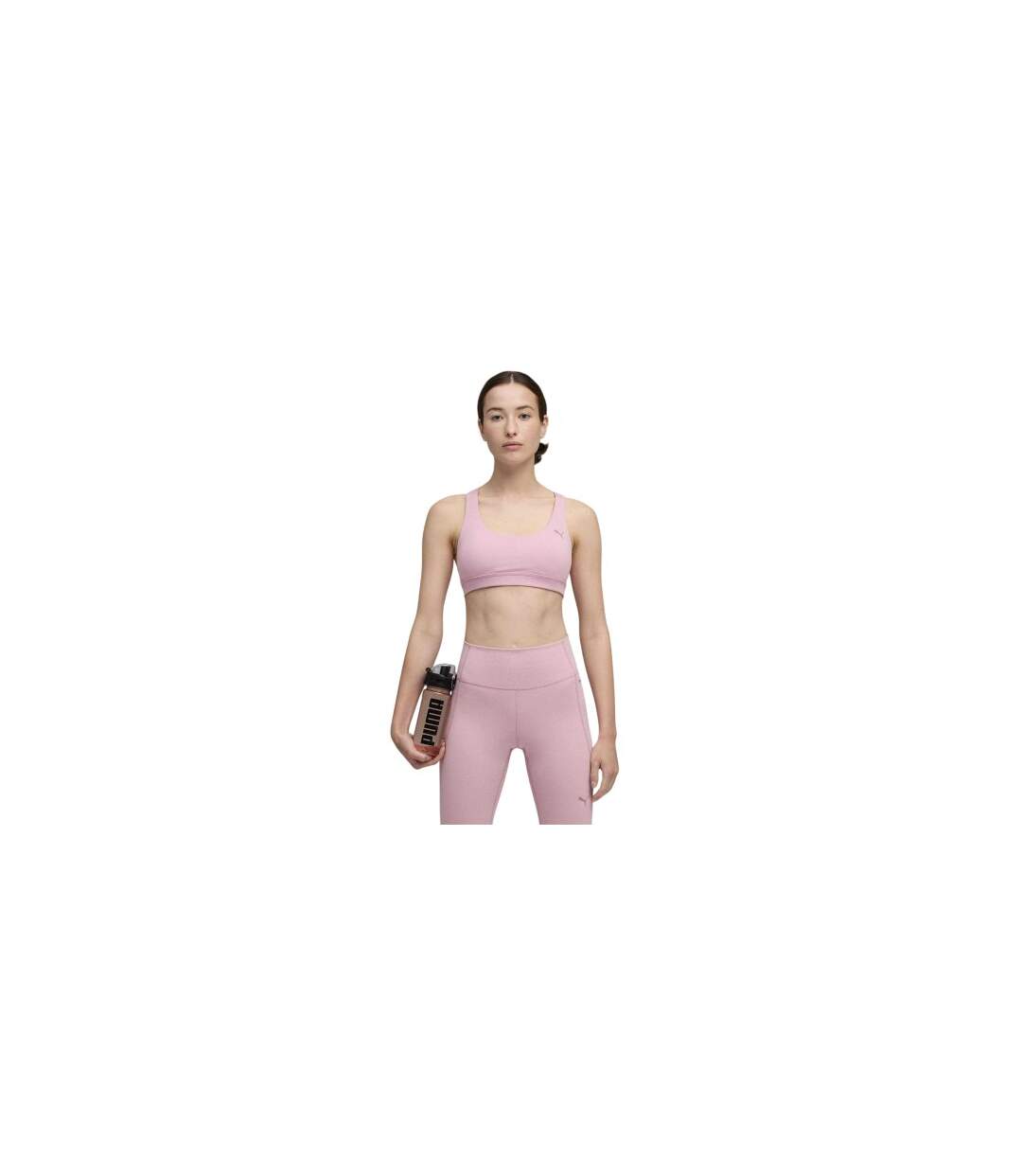 Womens/ladies Cloudspun Non-wired Sports Bra Pink Puma-2