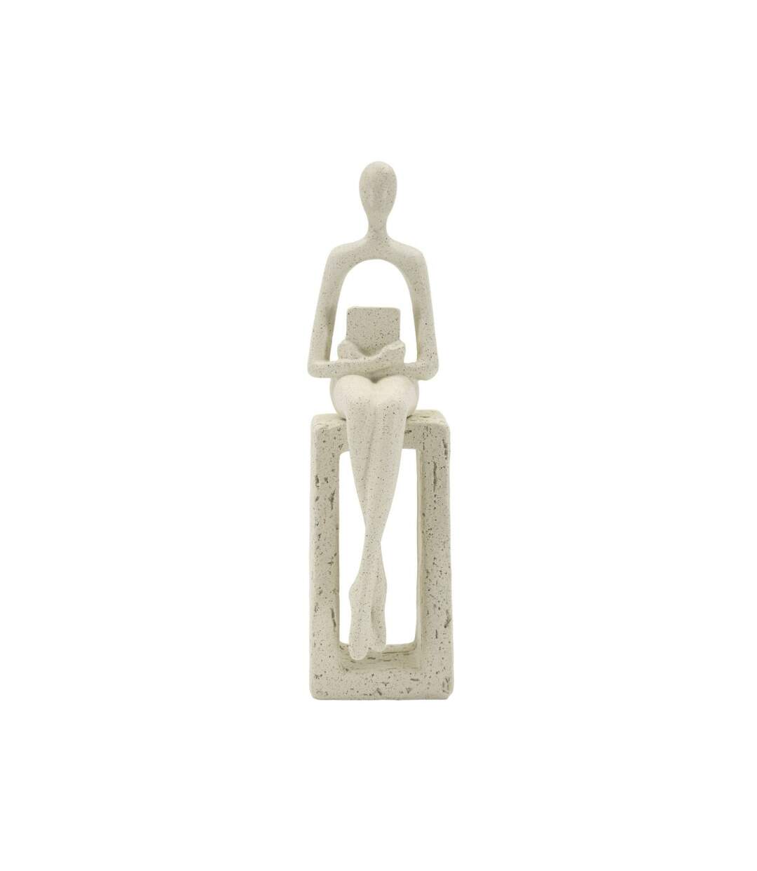 Statuette Déco Seule Stons 24cm Crème-2