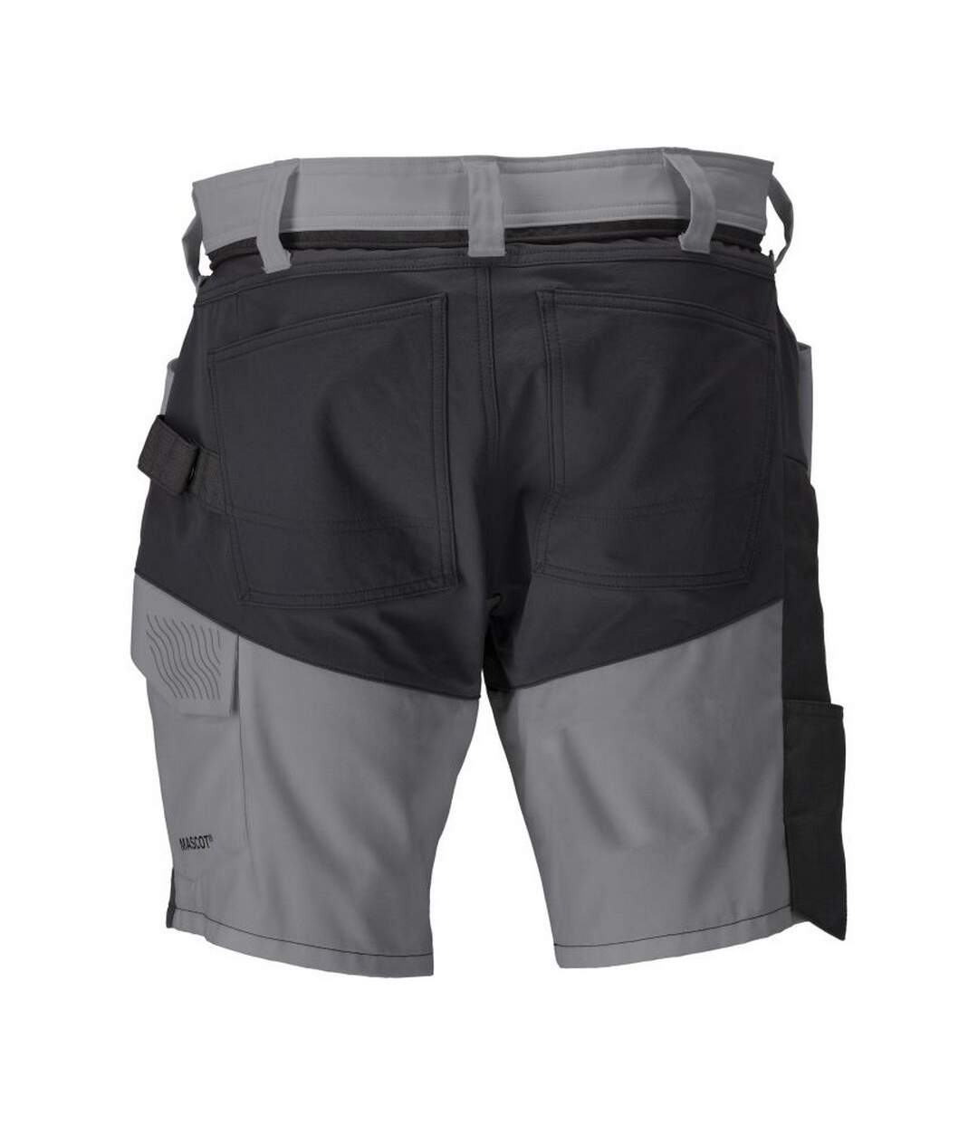 Mens Customised Work Shorts Stone Grey Black Mascot-2