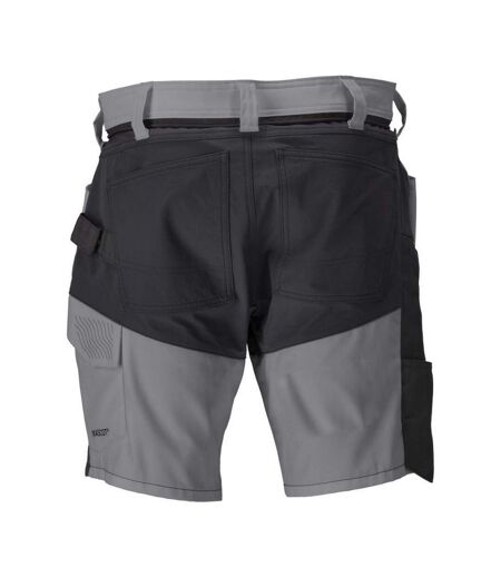 Mens Customised Work Shorts Stone Grey Black Mascot