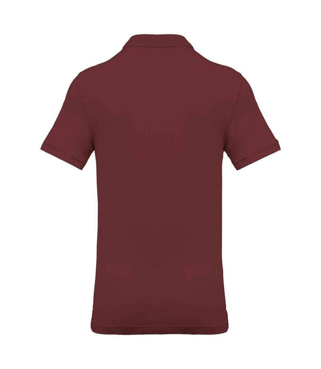 Mens pique polo shirt wine Kariban