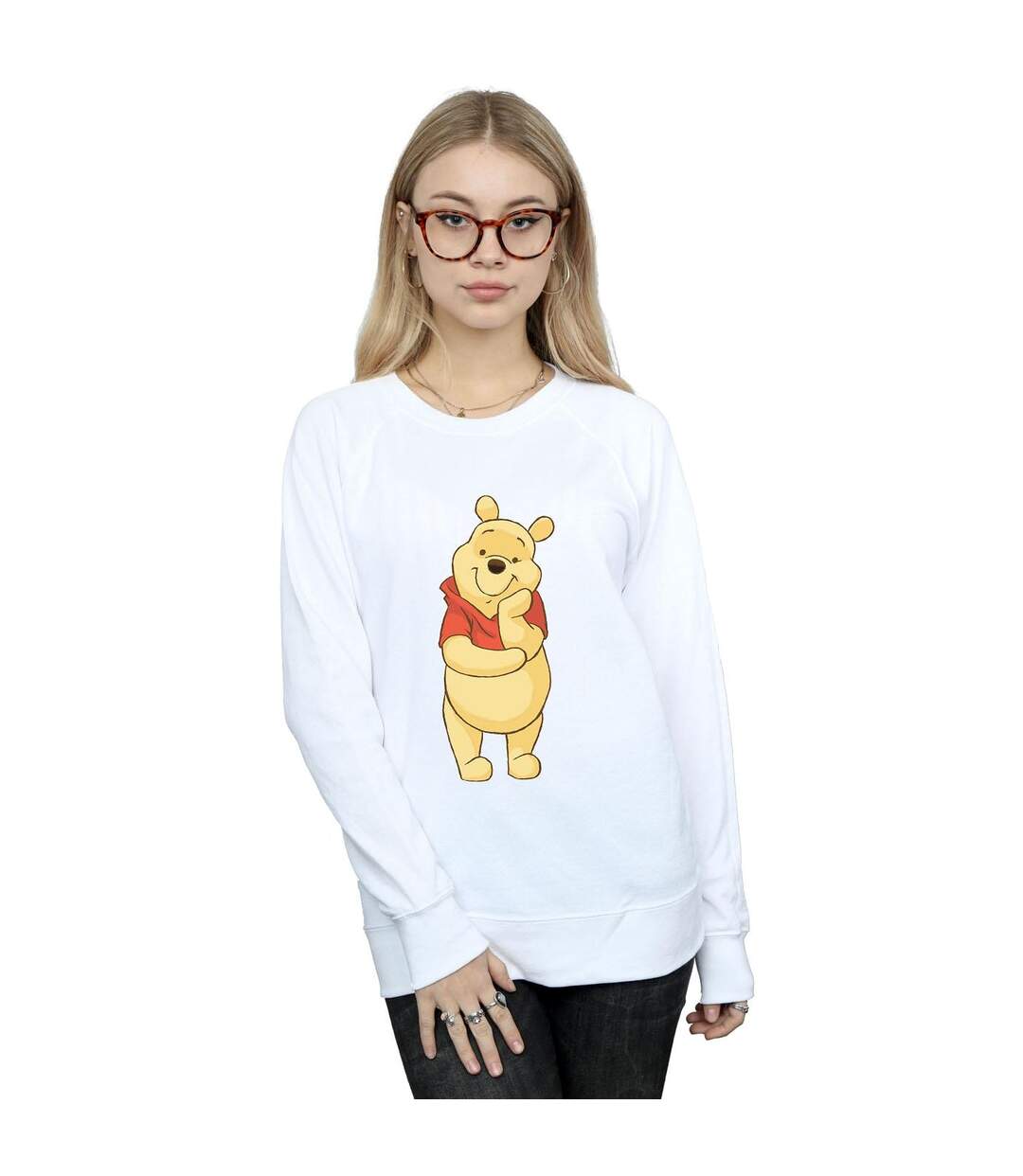 Disney Sweat-shirt Winnie The Pooh Cute Womens/Ladies (Blanc) - UTBI42919-2