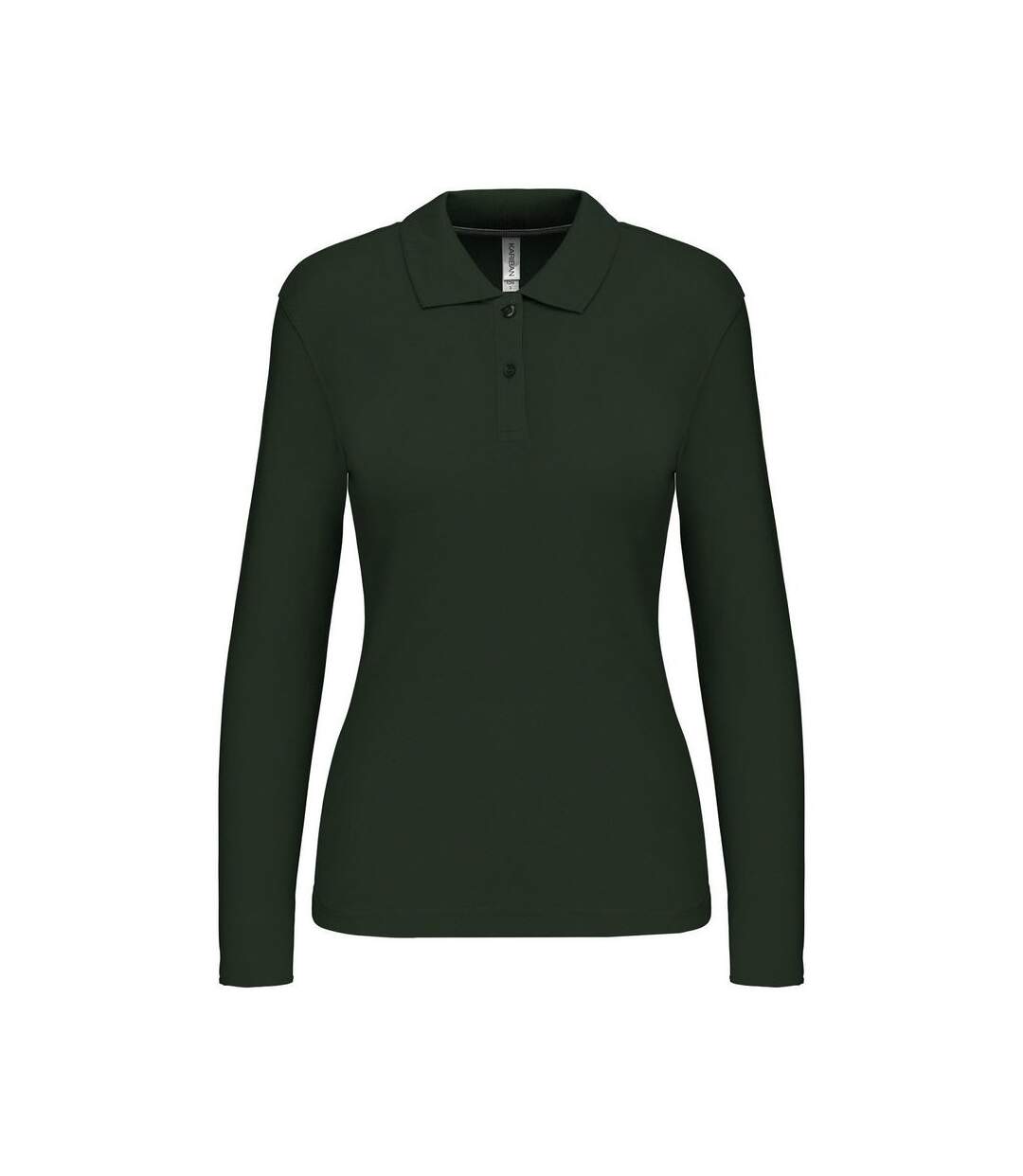 Polo manches longues - Femme - K244 - vert forêt