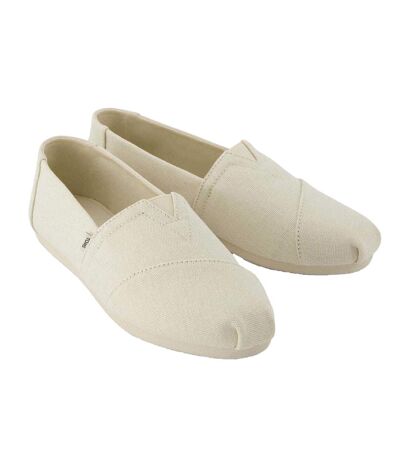 Womens/ladies Alpargata Classic Espadrilles Cream Toms