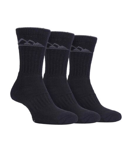 3 Pack Mens Heavy Cushioned Outdoor Cotton Hiking Socks