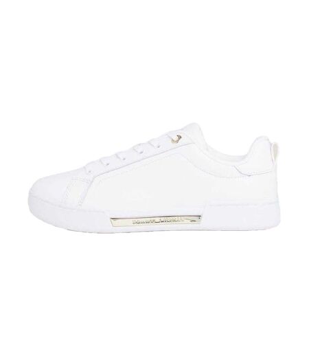Womens/ladies Leather Cupsole Court Shoes White Tommy Hilfiger