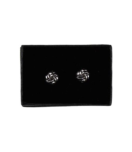 Twist Knot Cufflinks One Size Silver Twisted Tailor