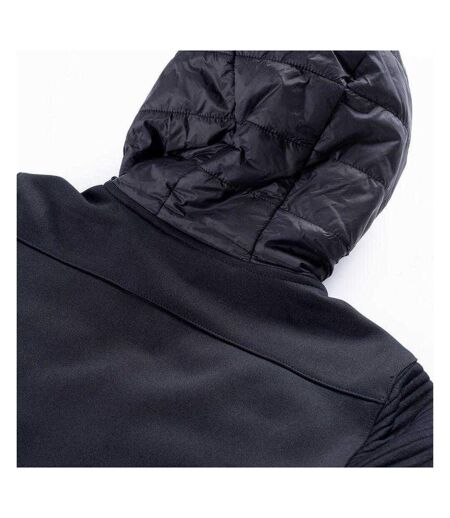Womens/ladies Guelo Quilted Hybrid Jacket Black Iguana