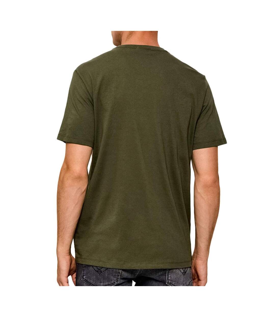 T-Shirt kaki homme calvin klein jeans classic monogram-2