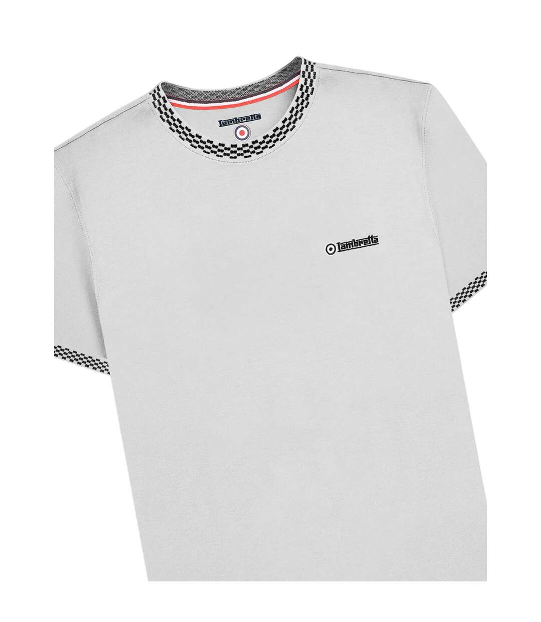 T-shirt Motif/style Deux Tons Homme Blanc Lambretta-4