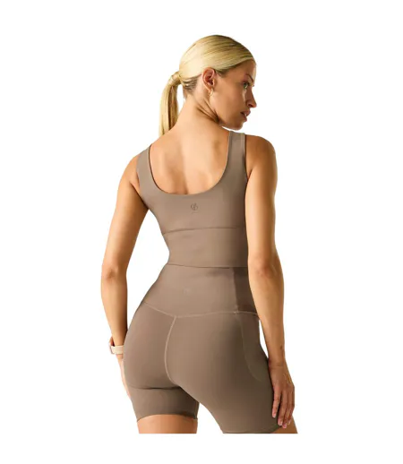 Brassière De Sport Cintrée Et Unie Refresh Femme Marron Clair Dare 2B