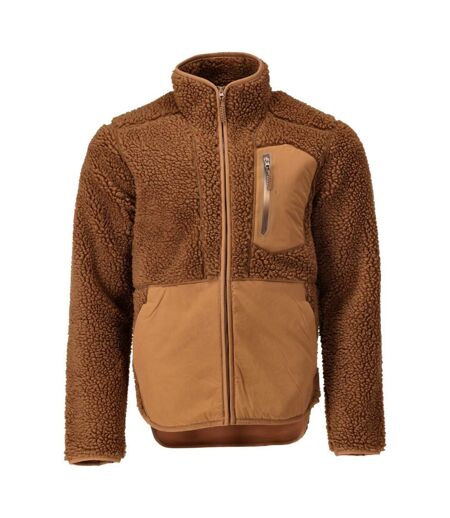 Mens Customized Zipped Jacket Nut Brown Mascot