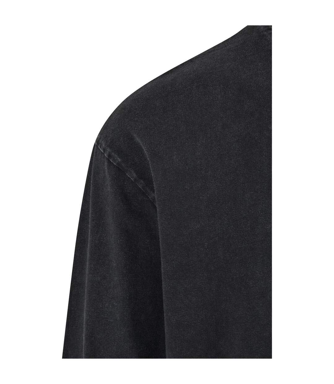 Haut Manches Longues Motif/style Délavé À L'acide Homme Noir Urban Classics-3