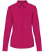 Chemise popeline manches longues - Femme - K549 - rose fuchsia