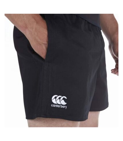 Canterbury Mens Professional Cotton Rugby Shorts (Black) - UTRD516