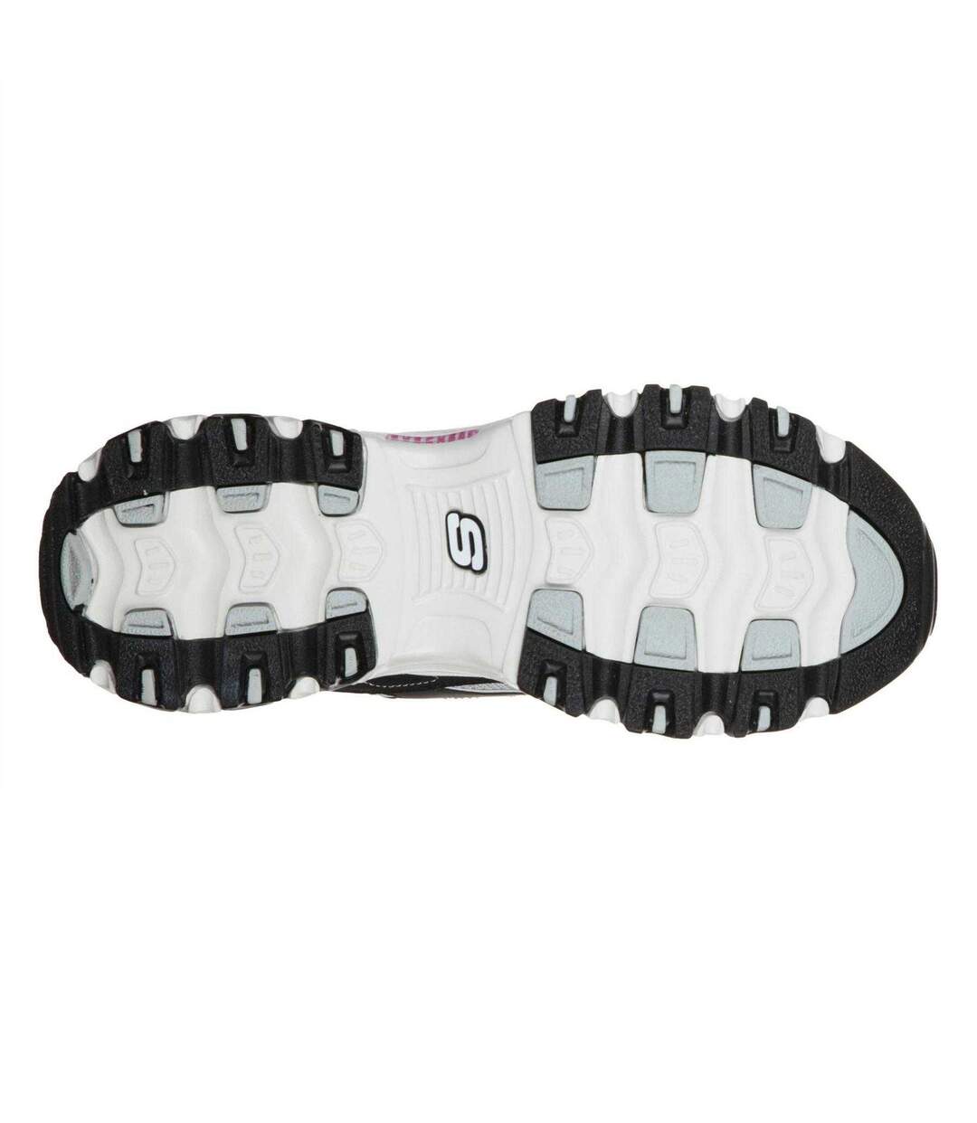 Womens/ladies Mesh Trainers Black Blue Skechers-4