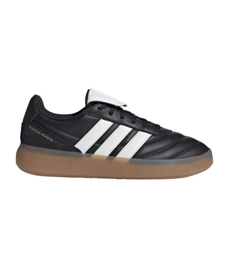 Mens Barreda 3 Stripes Leather Trainers Black Adidas