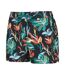 Womens/ladies Patterned Stretch Flowers Boardshorts Black Mountain Warehouse-3