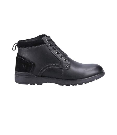 Hush Puppies Mens Dean Leather Boots (Black) - UTFS7647