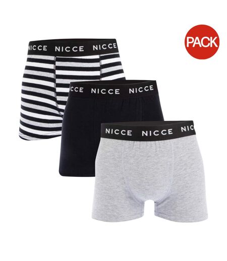 Boxers homme gris / noir / blanc Nicce