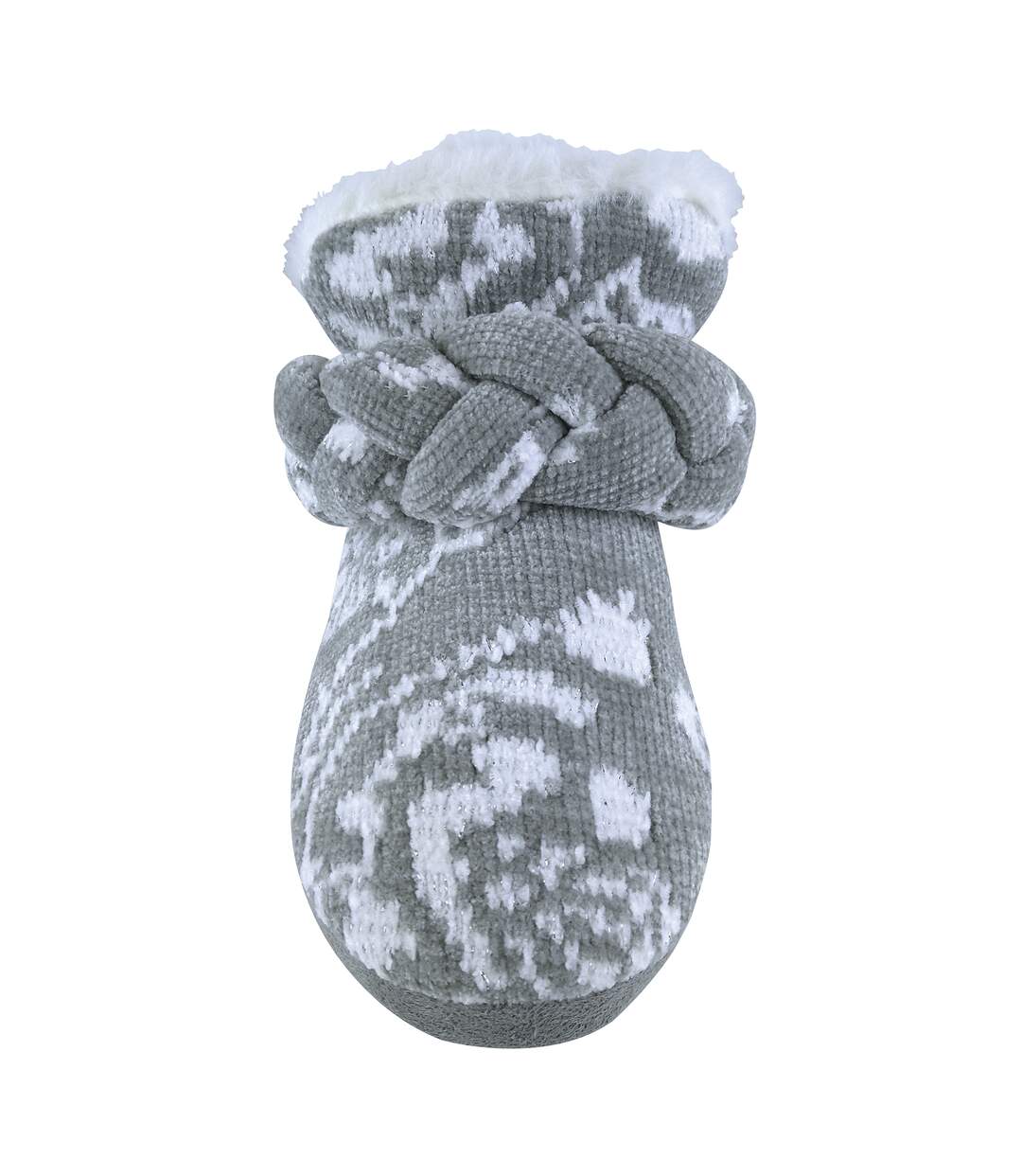 Ladies Knitted Warm Fleece Plush Slipper Boots-4