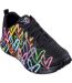 Skechers Womens/Ladies Uno Lite Heart Of Hearts Sneakers (Black/Multicolored) - UTFS10808
