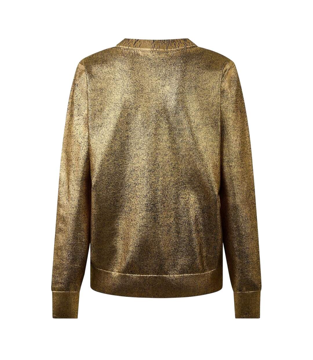 Sweat Motif/style Métallisé Femme Jaune Or Biba-3