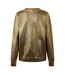 Sweat Motif/style Métallisé Femme Jaune Or Biba-3