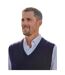Mens V Neck Sleeveless Pullover Pull Sans Manches À Col En V Bleu Marine WoolOvers-3