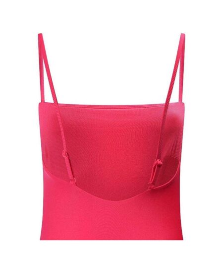 Maillot De Bain 1 Pièce Uni À Bretelles Fines Femme Rose Corail Speedo