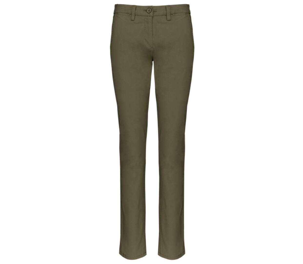 Pantalon chino - Femme - PAT741 - vert kaki clair-1