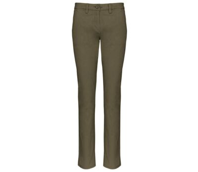 Pantalon chino - Femme - PAT741 - vert kaki clair