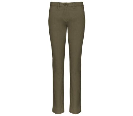Pantalon chino - Femme - PAT741 - vert kaki clair