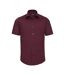 Chemise Manches Courtes Homme Bordeaux Sombre Russell Collection-1